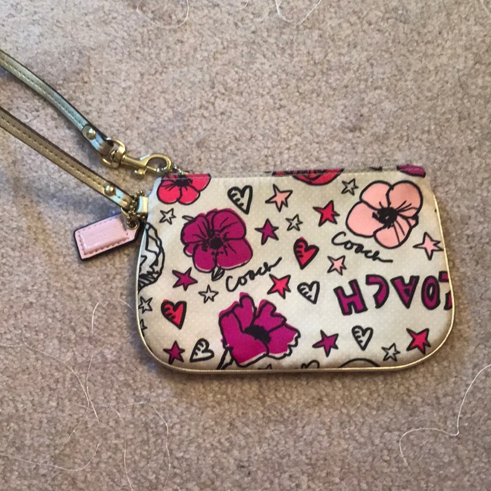 Coach Wristlet w Floral Print